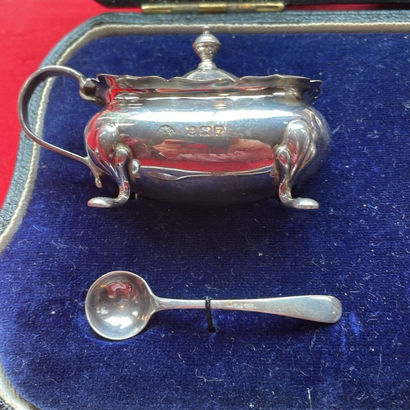 ANTIQUE BOXED SIGNED 5 PIECE MINIATURE CRUET SET - Picture 2 of 16